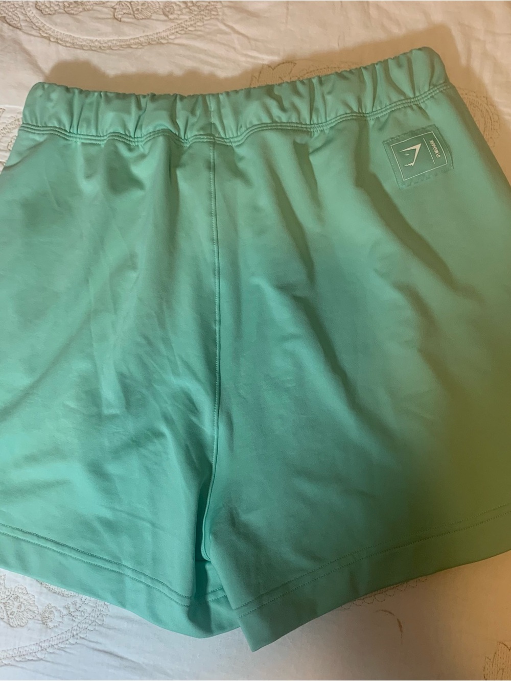 Gymshark Mint Green Recess Snap-Front Athletic Shorts Ladies Sz Medium - Picture 4 of 6